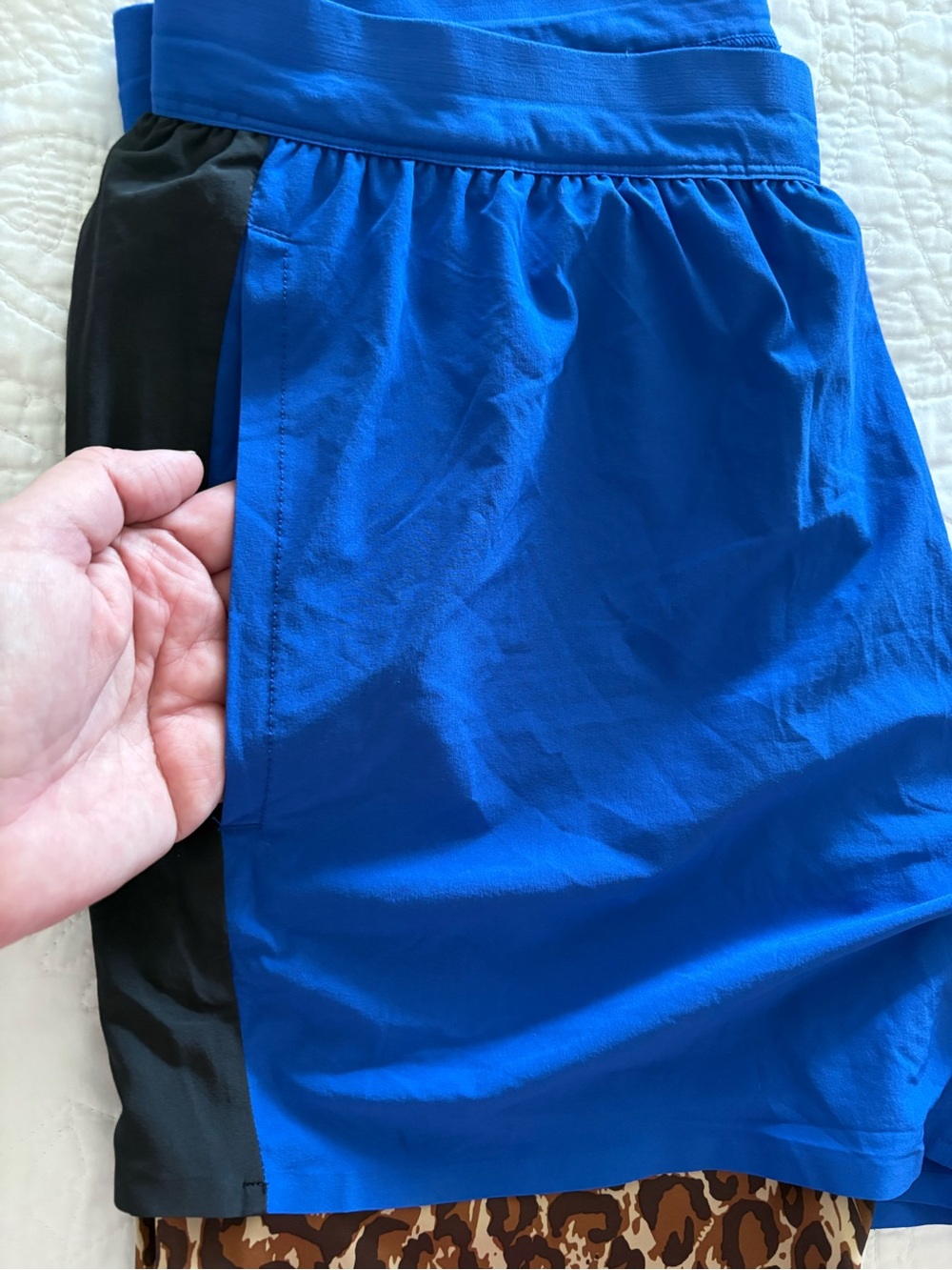 Nike Dri-FIT Stride 2-in-1 Running Shorts - Blue Leopard Print | Large - Picture 5 of 8
